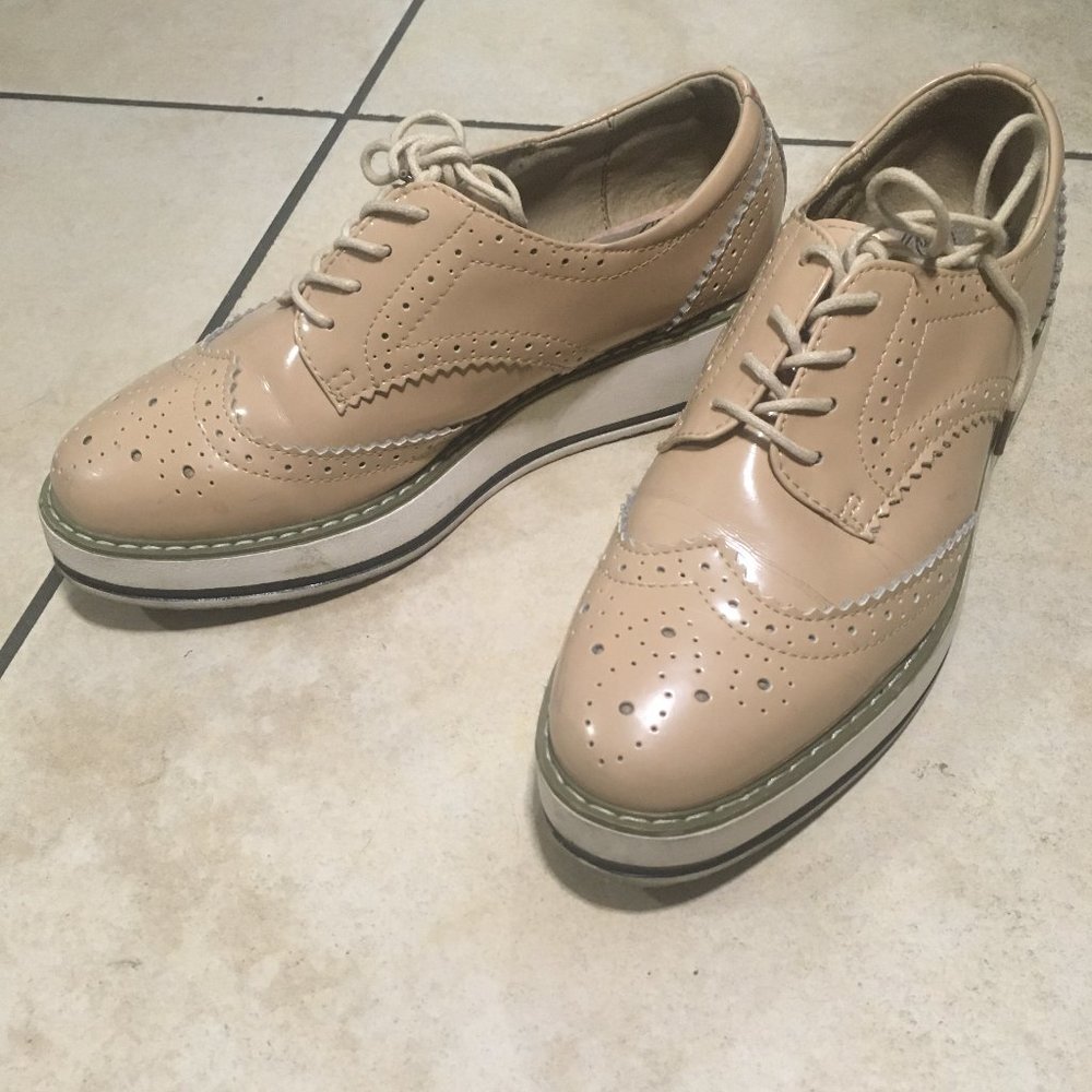 Rose Gold Platform Oxfords